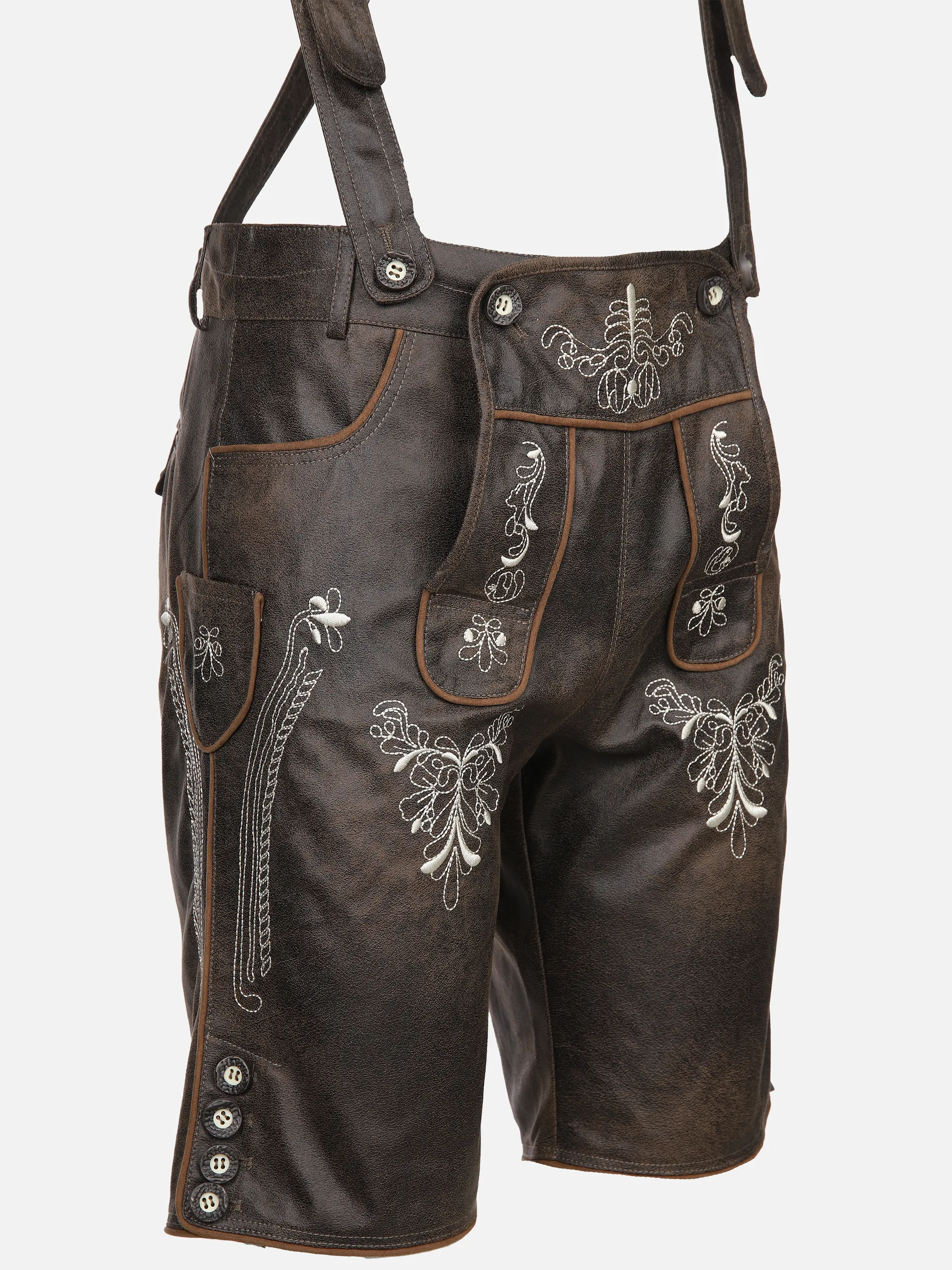 Herren Trachtenshorts in Lederoptik