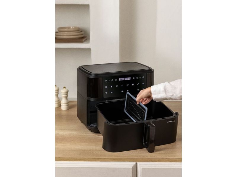 Create Fritteuse Fryer Air Dual 10 l Heissluftfritteuse mit 10 l, Dual-Korb und Touchscreen