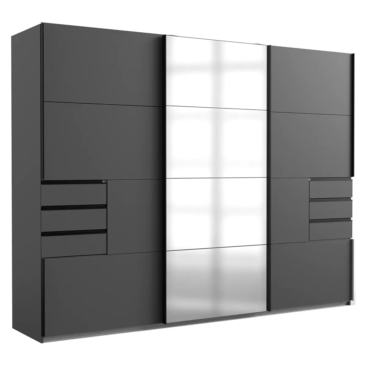 Schwebetürenschrank 3trg. Saigon Graphit