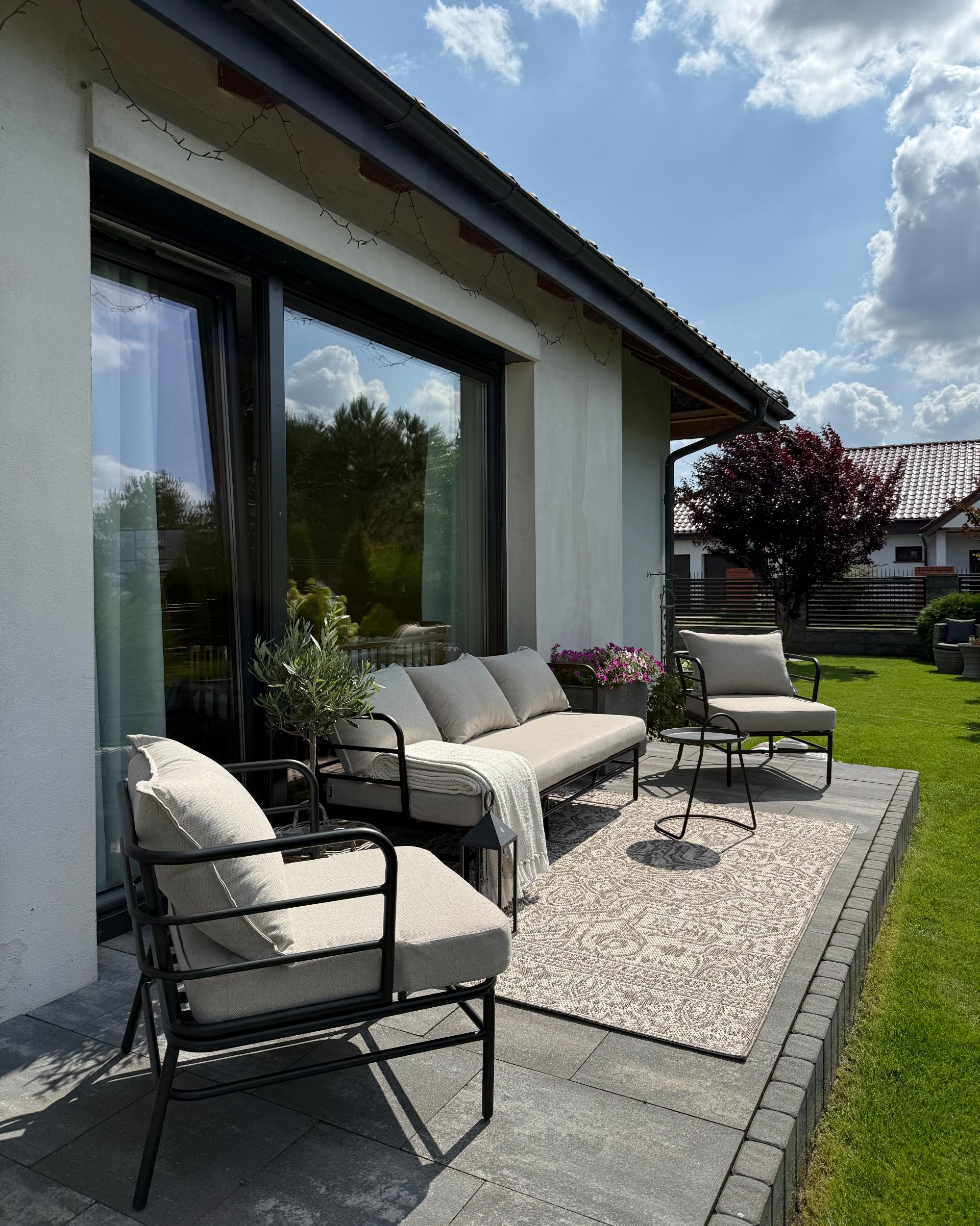 Tuin bankenset 5-zits PONZONE Metaal Lichtbeige