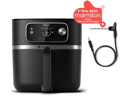 PHILIPS - Friteuse à air chaud HD9880/90 Air Fryer Connecté XXL noir Série 7000