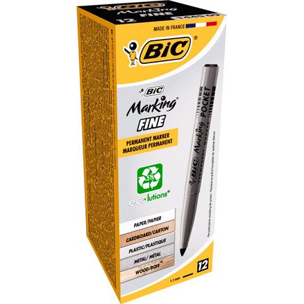 Marqueur permanent Bic Marking Pocket pointe ogive 4,2 mm