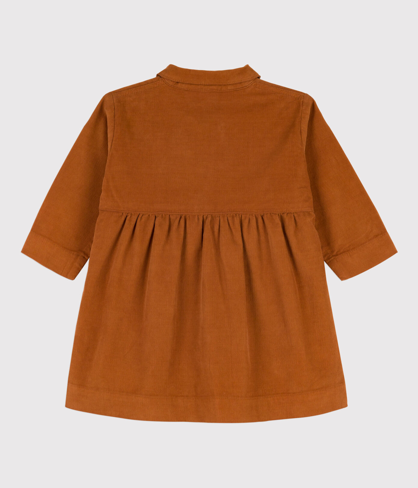 Robe manches longues bébé en velours fin