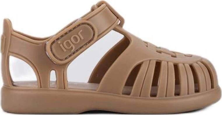 Igor waterschoenen taupe Bruin Rubber Effen 20