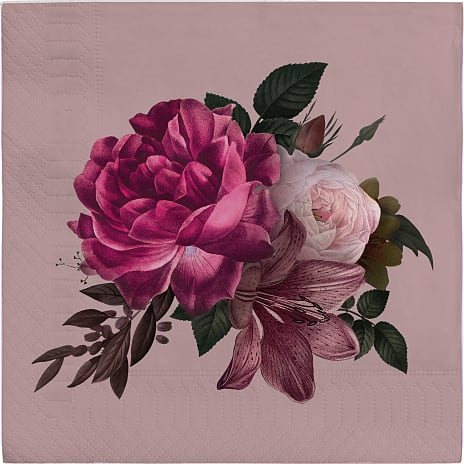 Mønstrede servietter 33x33 cm 20-pak