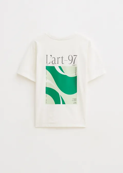 T-shirt met print art off-white (WIT.O)