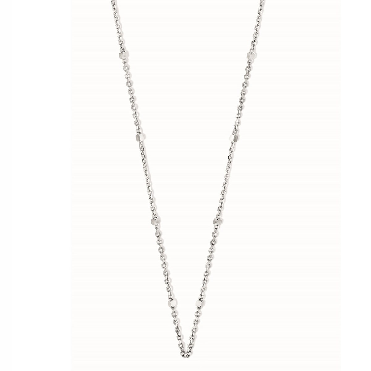 Collier Brillaxis chaine cubes or blanc 18 carats