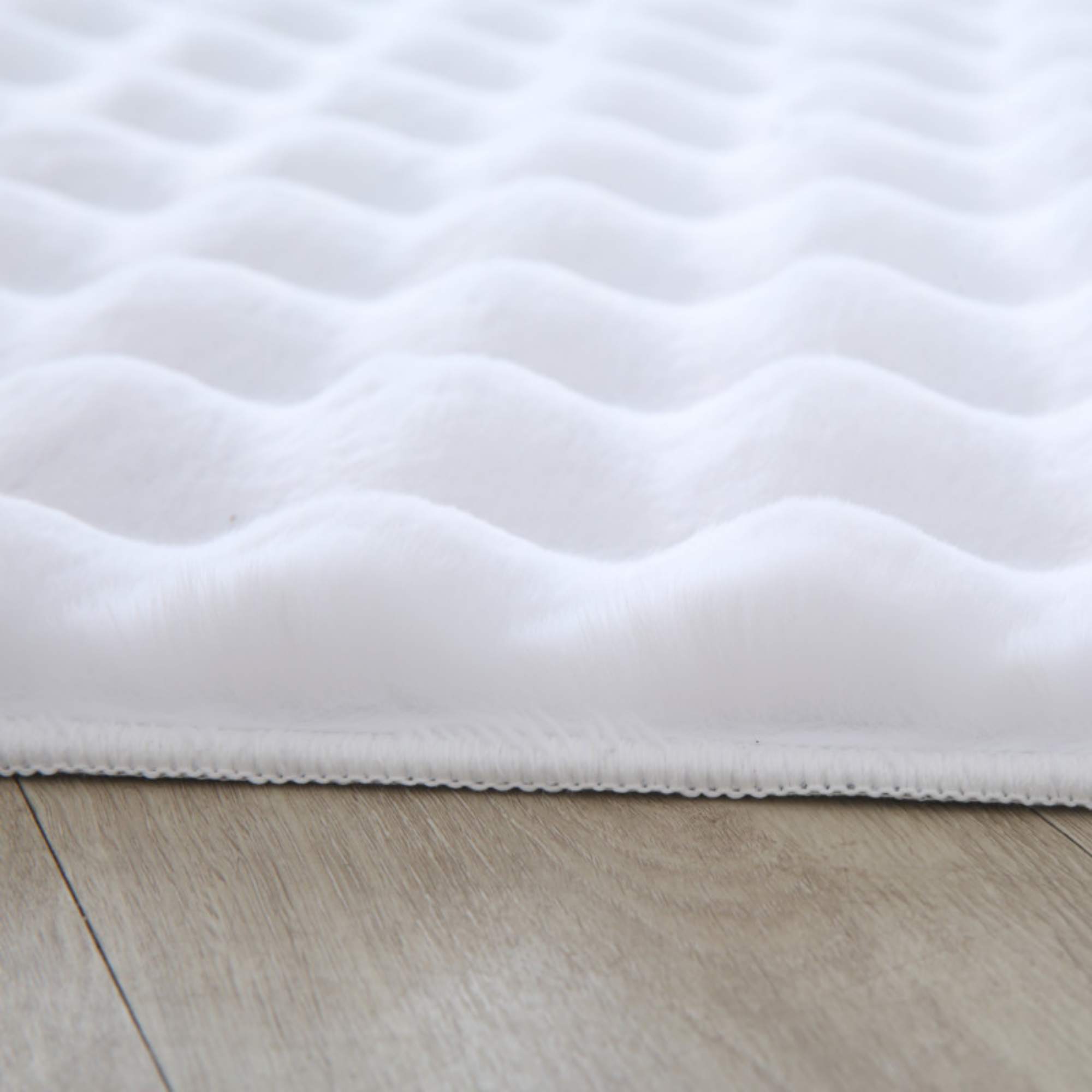Weicher Hochflor Teppich Wohnzimmer Einfarbig, Flauschig, Rutschfest,