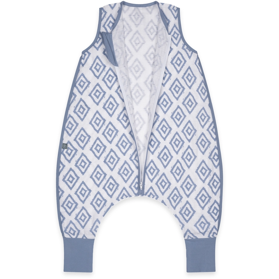 emma & noah Schlafsack 0.5 TOG Rauten blau mit Füßen