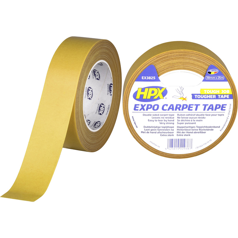HPX dubbelzijdig expo tapijttape 38mmx25m