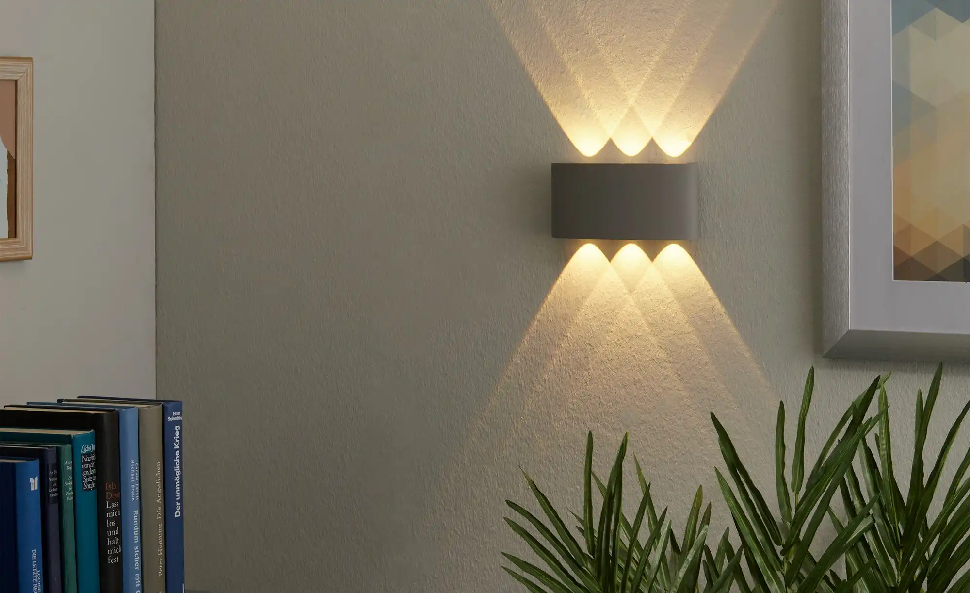 Paul Neuhaus LED-Aussenwandleuchte,6-flammig, silberfarben