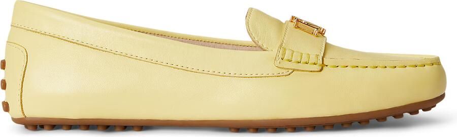 LAUREN RALPH LAUREN Loafers Dames Barnsbury Flats Driver Maat: 40 5 Materiaal: Leer Kleur: Geel
