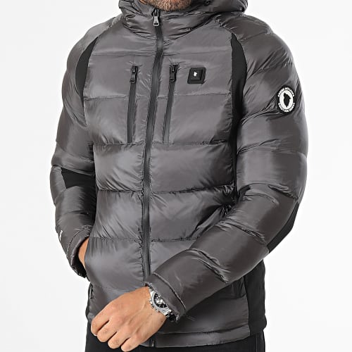 Doudoune Chauffante Capuche Avoriaz Gris Anthracite