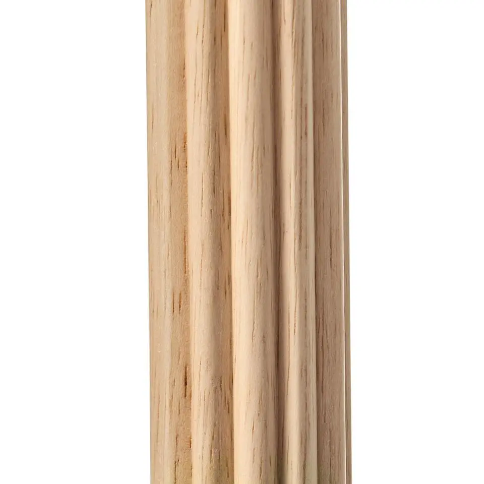 BELESSA - Tafellamp - Lichtbeige - Rubberhout