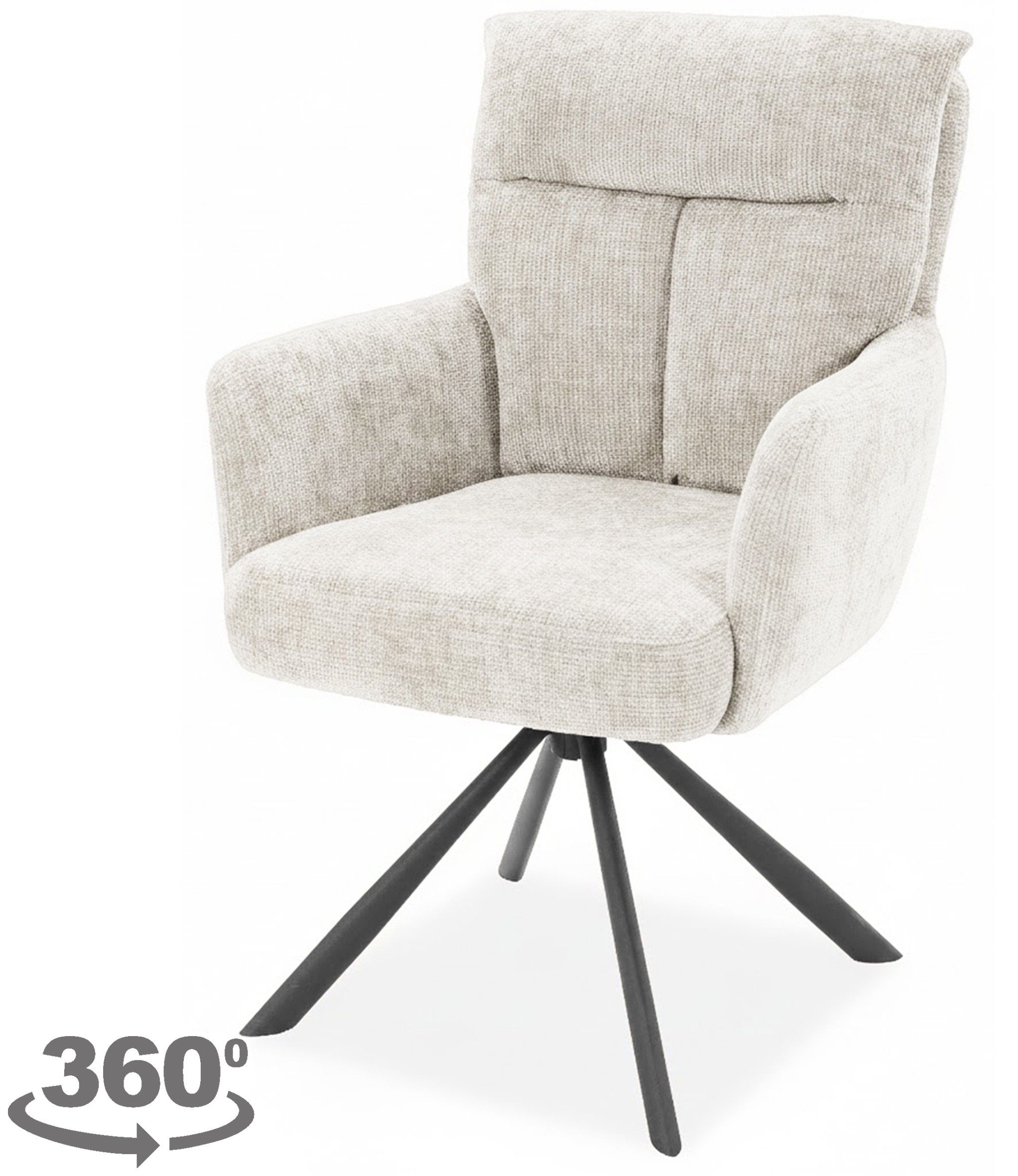 Eetkamerstoel Cremona 02 - Zwart Sylvia B61 x D66 x H73 cm