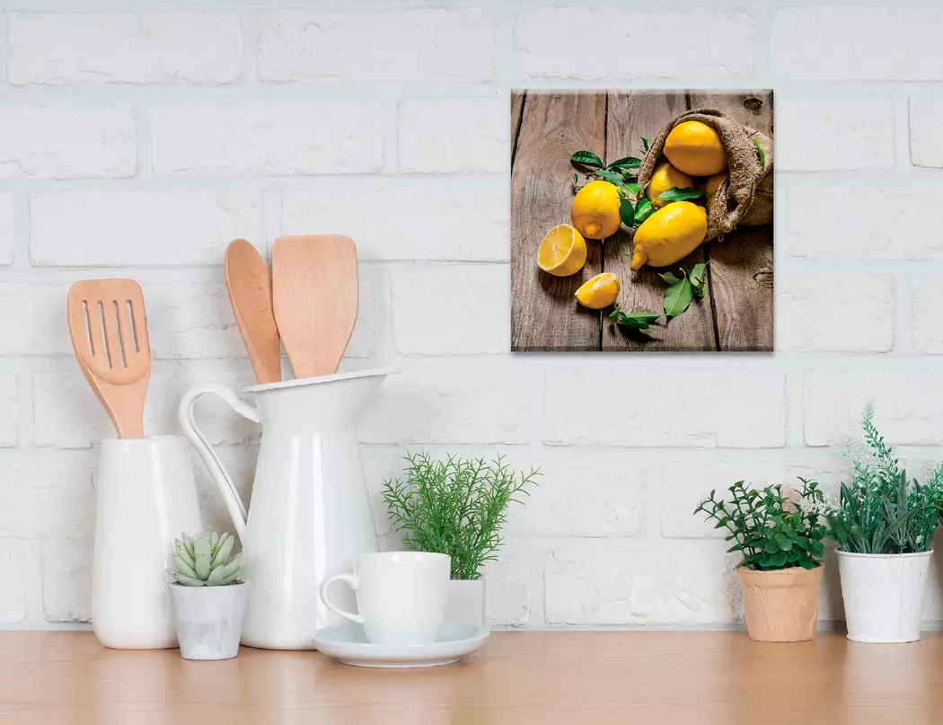 Wandbild 30 x 30 cm Fresh Lemon V