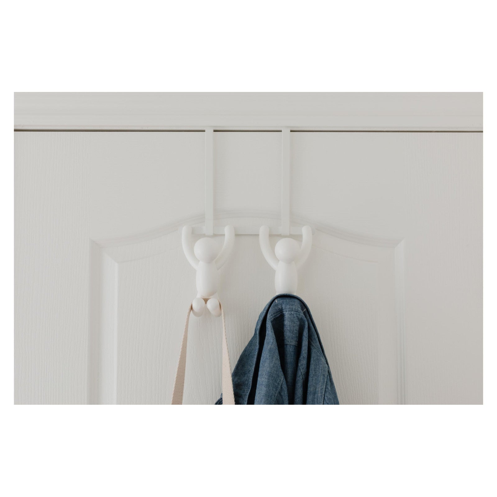 Garderobenleiste Buddy 2 Haken, Weiss