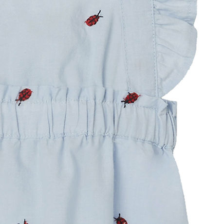 Name It Sommerstrampler - NbfFerilla - Chambray Blue m. Marienkä