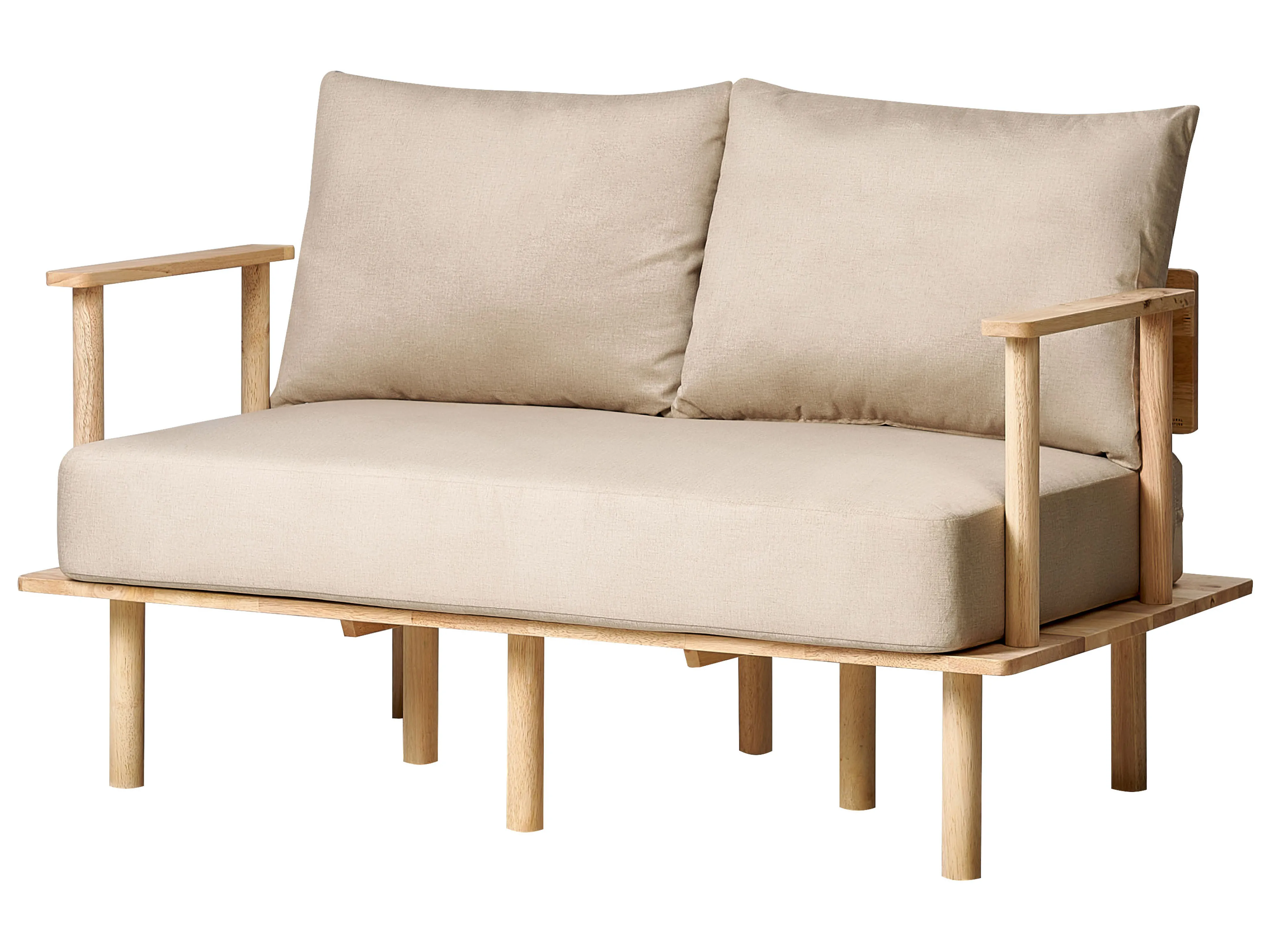 Bank 2-zits ASKER Stof Zandbeige