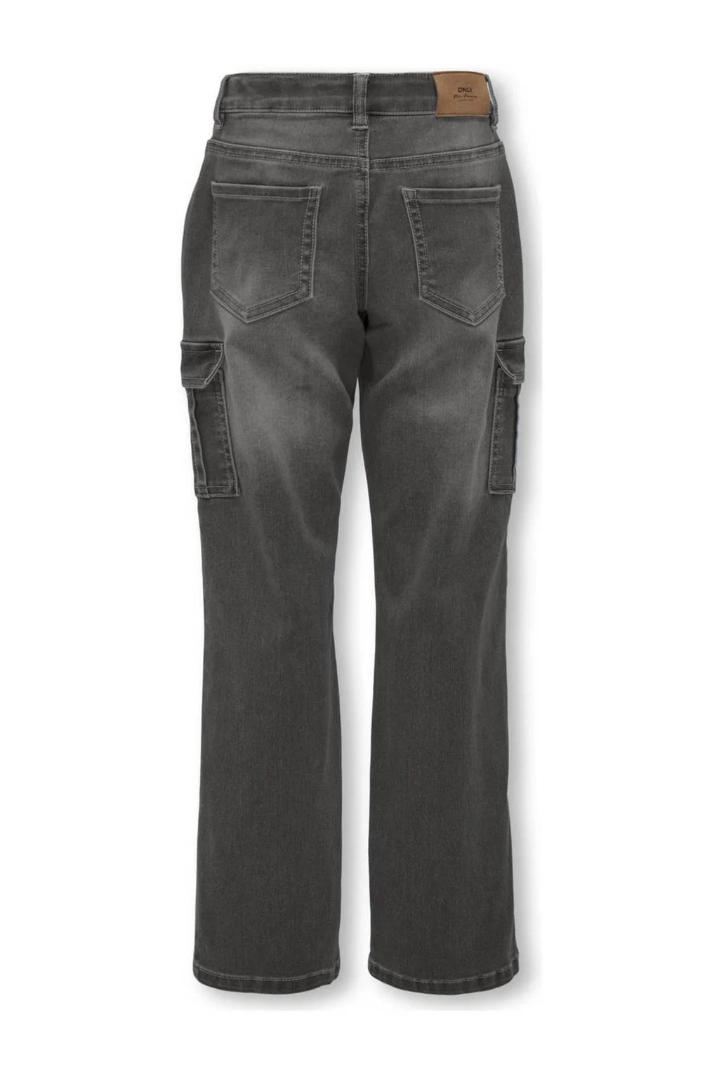 ONLY high waist straight leg jeans KOGSAFARI MISSOURI dark grey denim