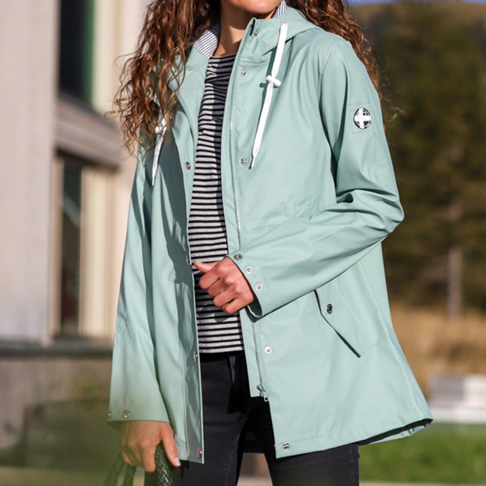 Frauen Regenjacke Vally blue surf