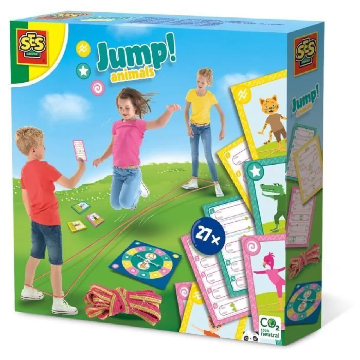 SES CREATIVE Jeu de cartes Jump! Animals