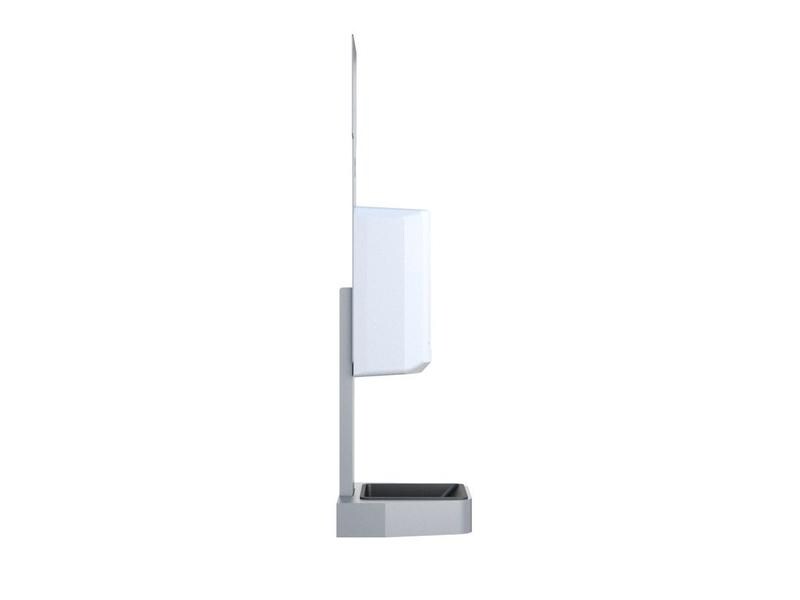 Multibrackets Desinfektionsmittelständer Hygienebox Tisch w MB Hygienebox Tischmontage, weiss / 9639 Infrarot Auto-Sensor 0-12 cm, 1 Liter Tank, ABS