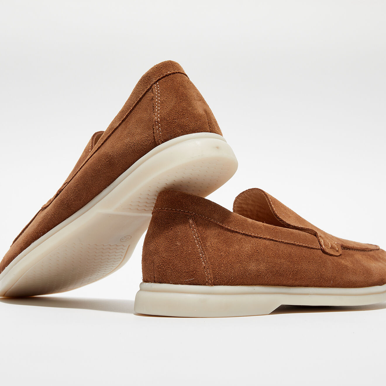 Loafers Mocassins en Velours de Cuir Jules tabac