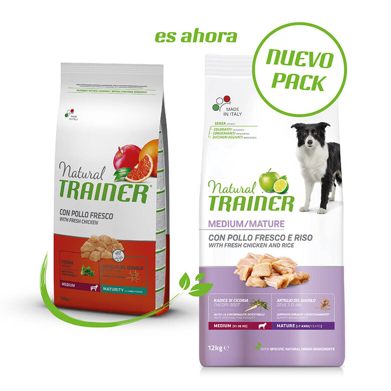 Natural Trainer Maduro Médio Pollo pienso para perros