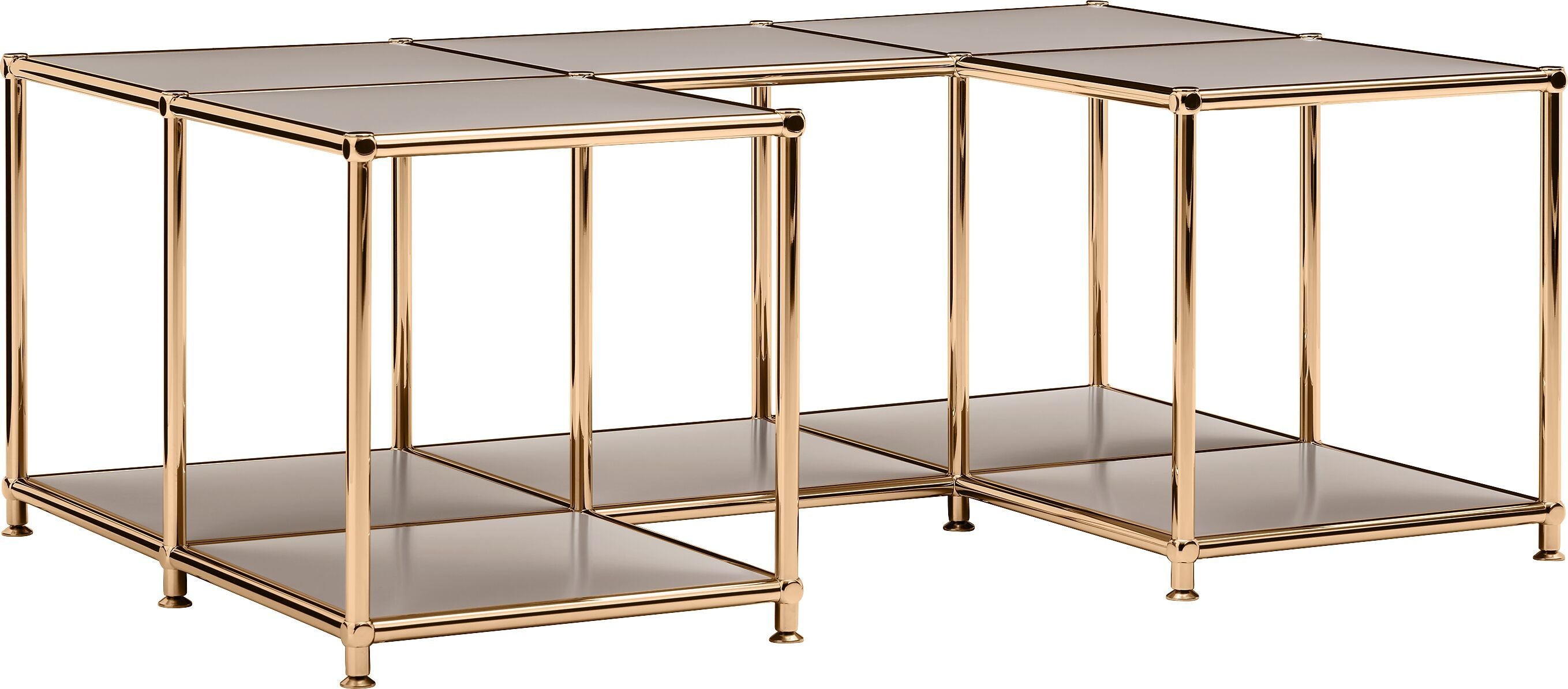 FLEXCUBE Salontisch - Taupe / B: 114.5 cm x T: 77.5 cm x H: 42.5 cm