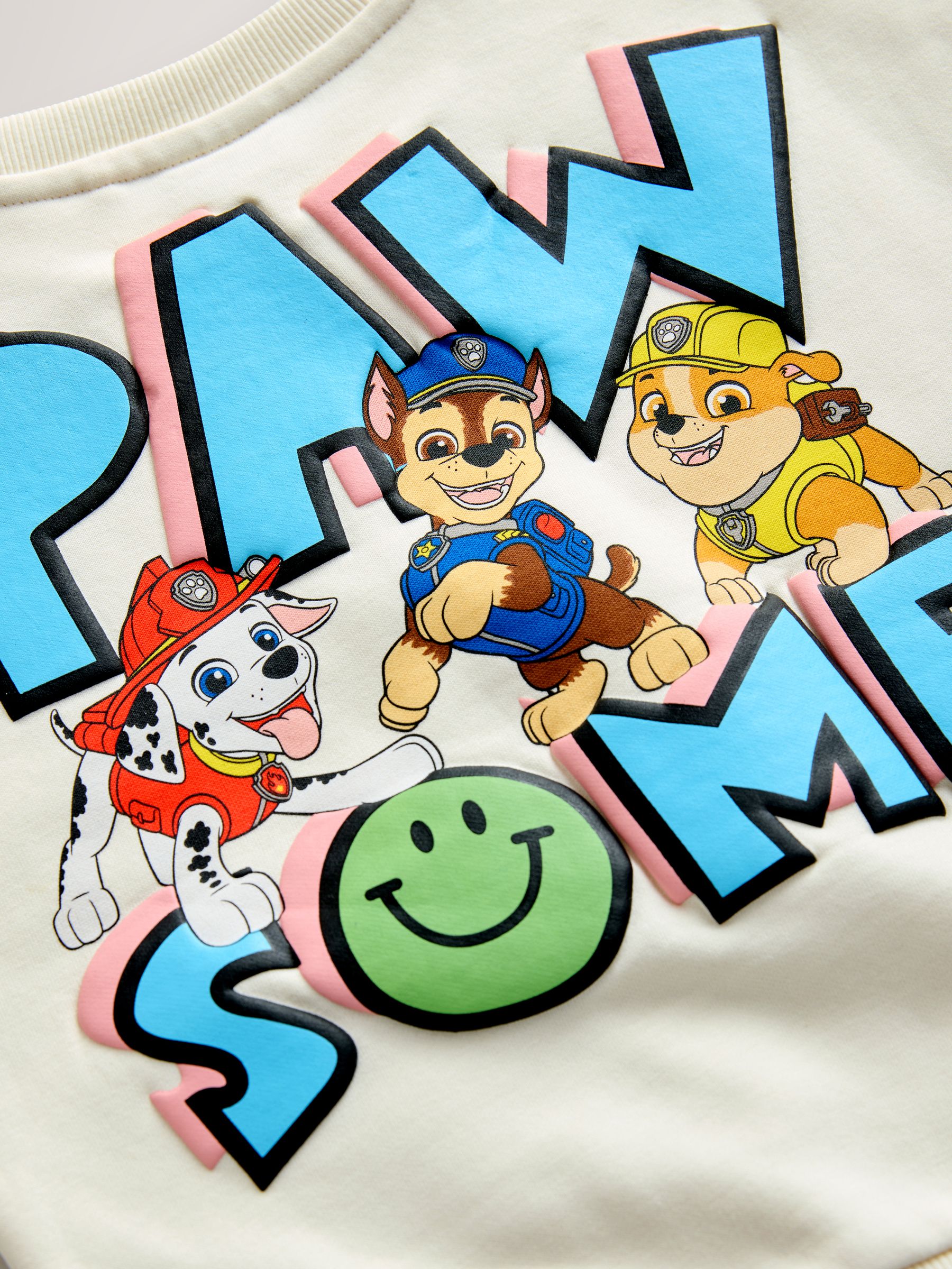 Wit - Paw Patrol sweatshirt met ronde hals (9mnd-8jr)