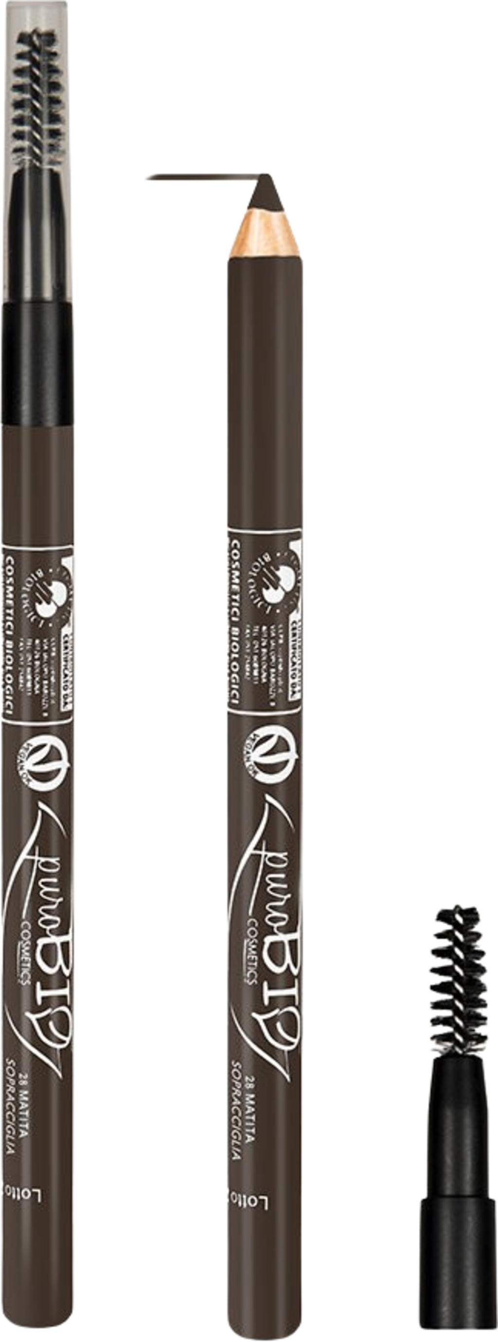 puroBIO cosmetics  Eye & Eye Brow Pencil, 28 Dunkle Taube (3,80 g)