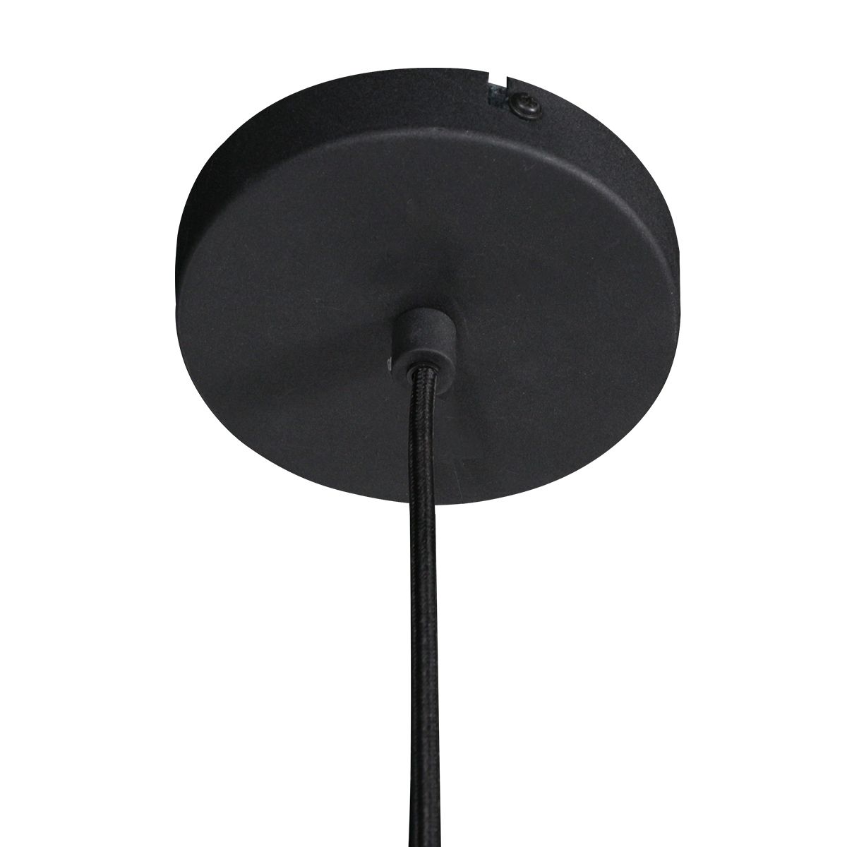 Japandi hanglamp zwart met stoffen kap 55cm - Sable