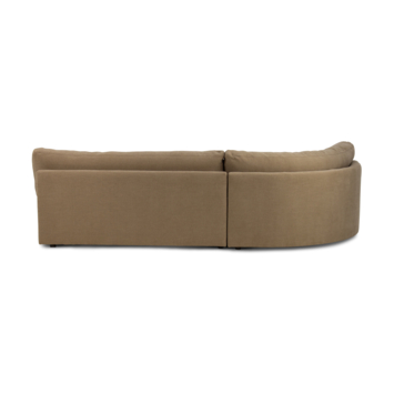 KARWEI hoekbank Ace taupe stof met verlenging links