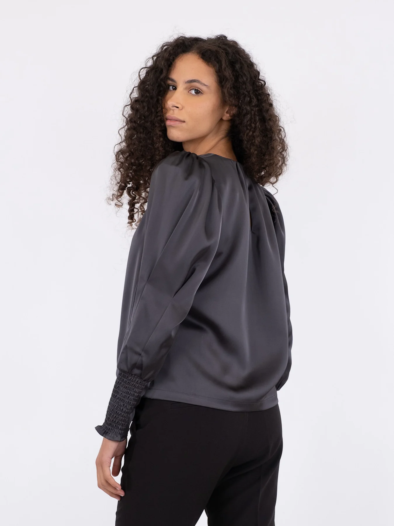Neo Noir Camma Heavy Sateen Blouse