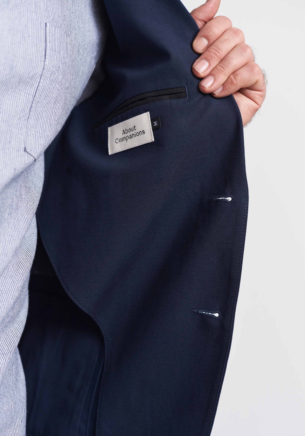 About Companions Blazer Enver Navy Tencel