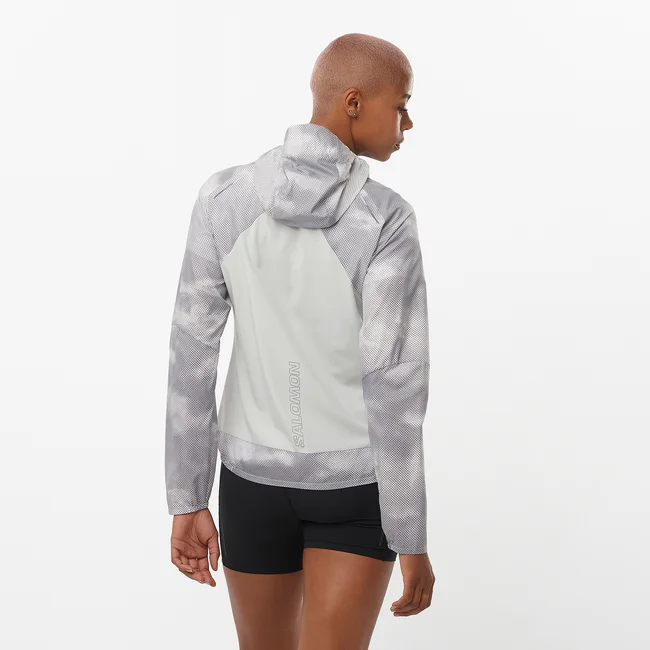 BONATTI CROSS WIND PRINT  Windjacke Damen WHITE/GrayViolet/FrostGray