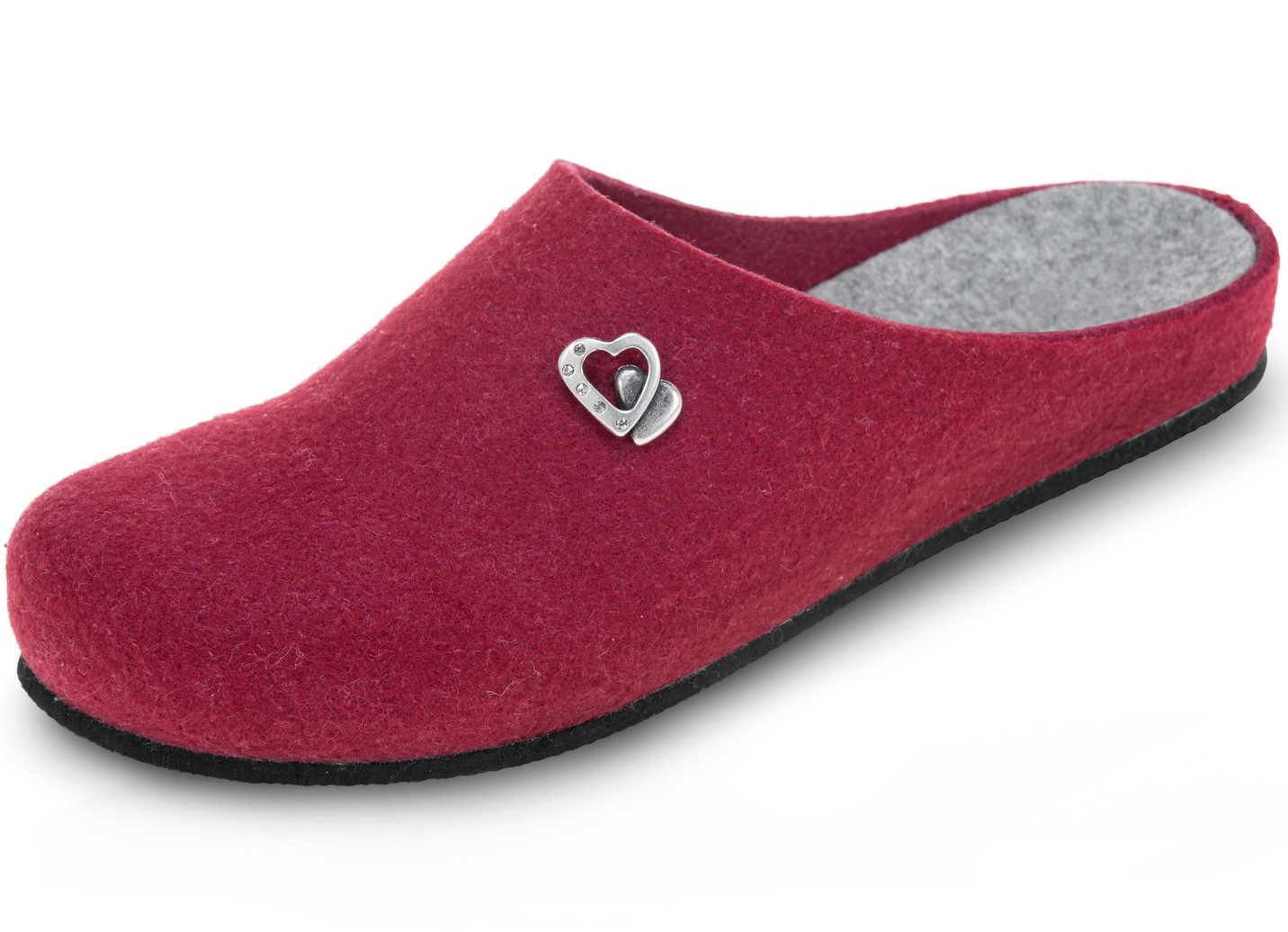 Pantoffel mit Metallschmuck