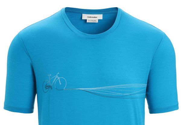TECH LITE II CADENCE PATHS Herren-Kurzarmshirt  geo blue  XXL