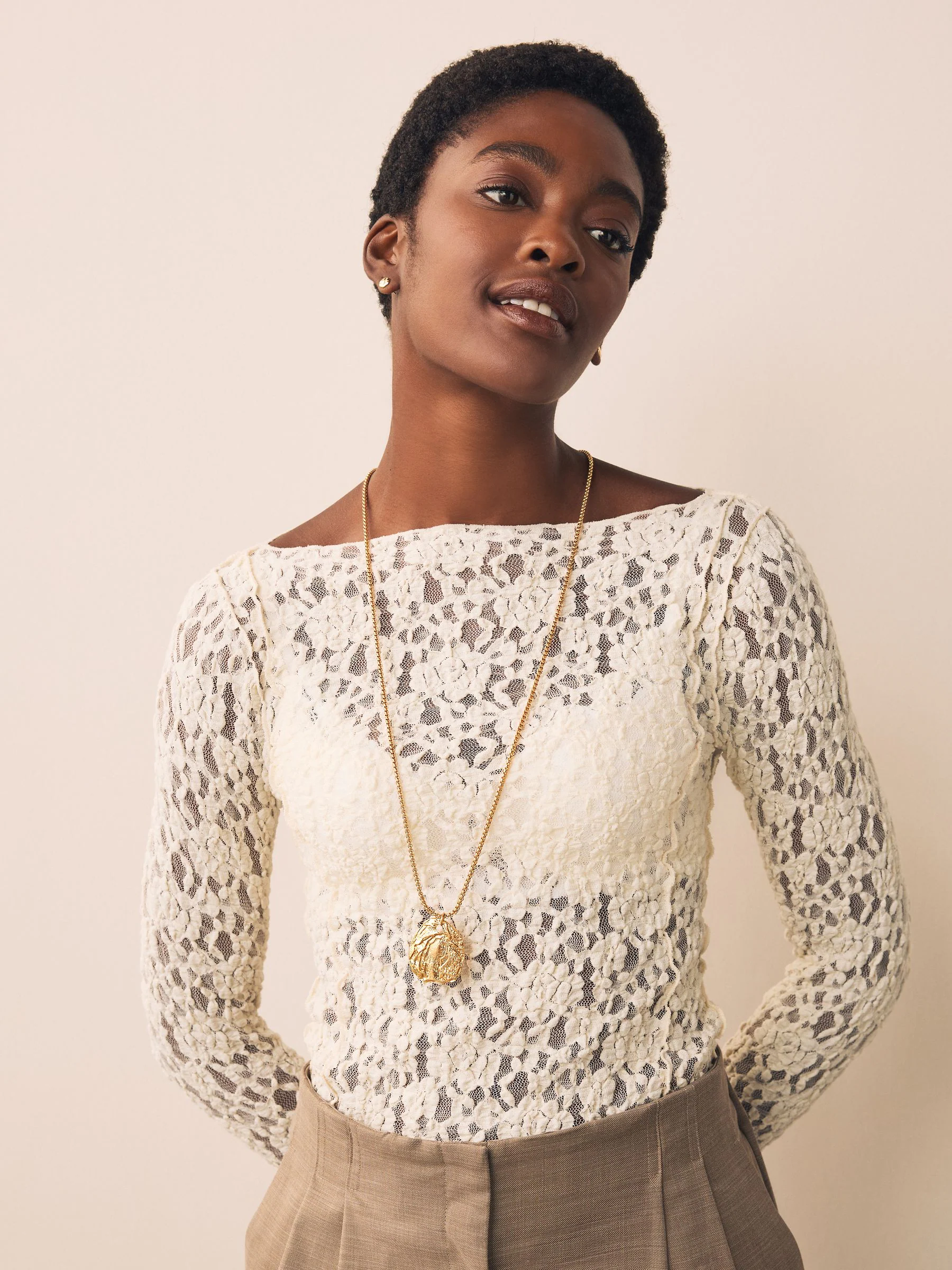 Goudkleurig - Long Disc Necklace