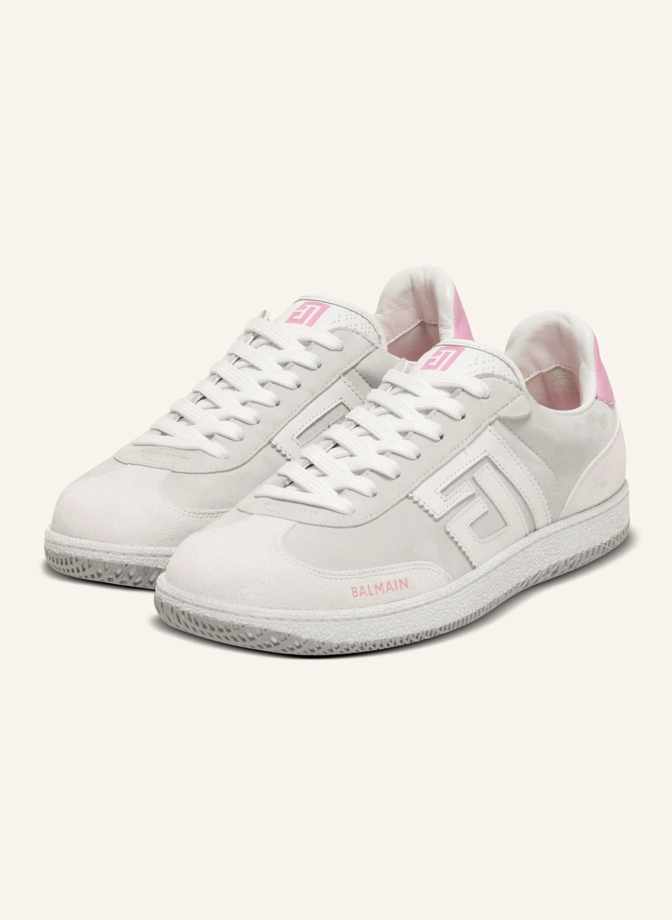 BALMAIN Sneakers Balmain Swan aus Kalbsleder und Wildleder