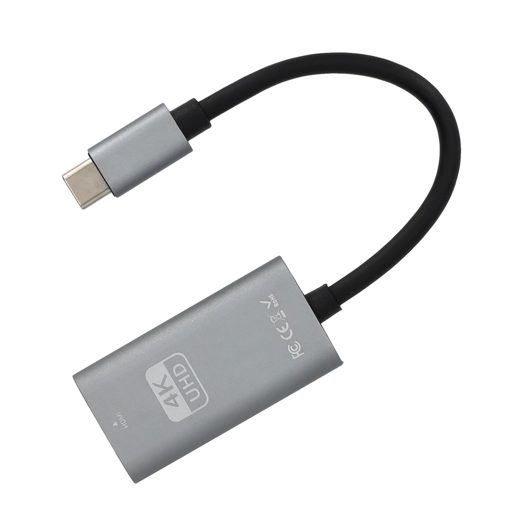 USB C auf HDMI 4K Adapter Kabel für Smartphones - Schwarz