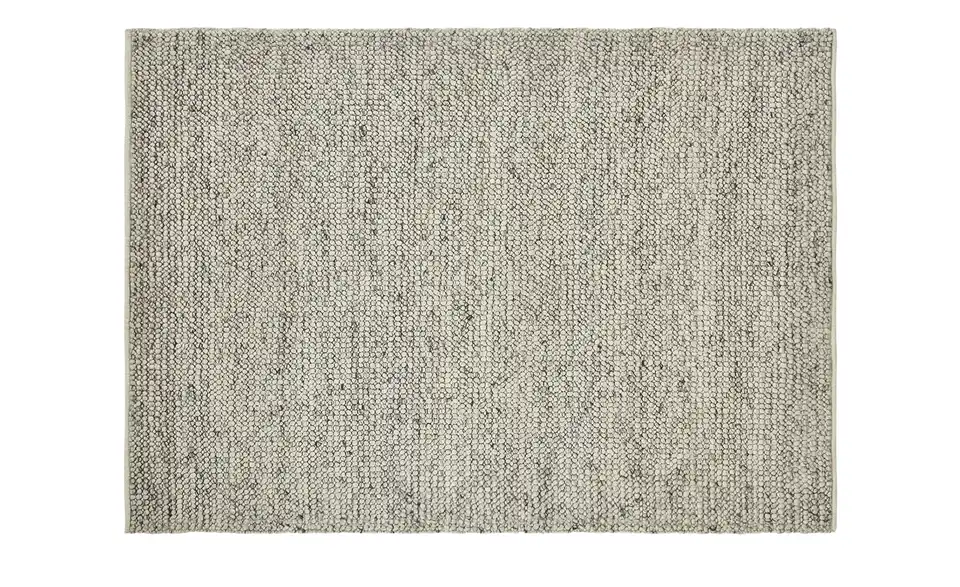 Handgewebter Naturteppich Hellgrau 130x190 cm