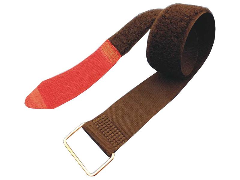 FASTECH Fast-Vstrap 25 x 630 mm Metall-Öse, Rot/Schwarz, 5 Klettverschlussgurt