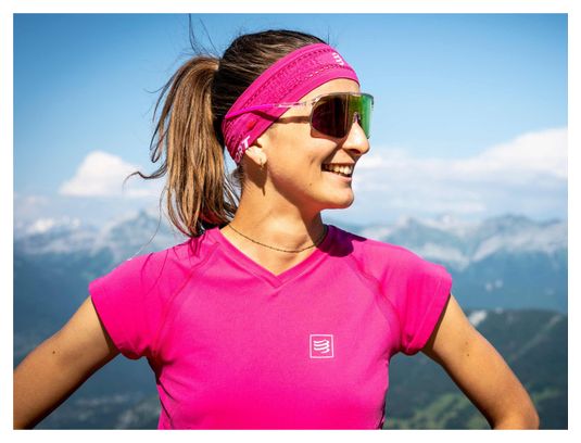 Maillot manches courtes Femme Compressport Training SS Rose