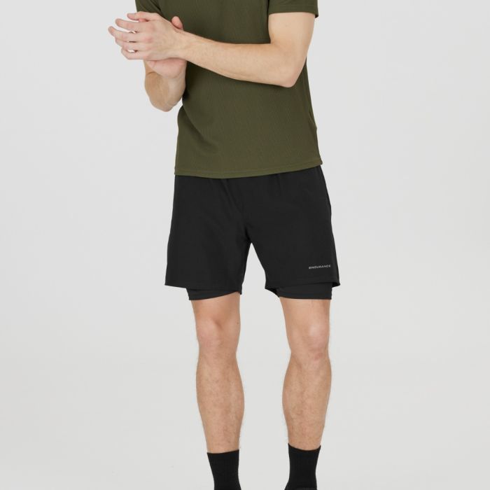 Endurance Herre Shorts Kros 2in1 Shorts Sort