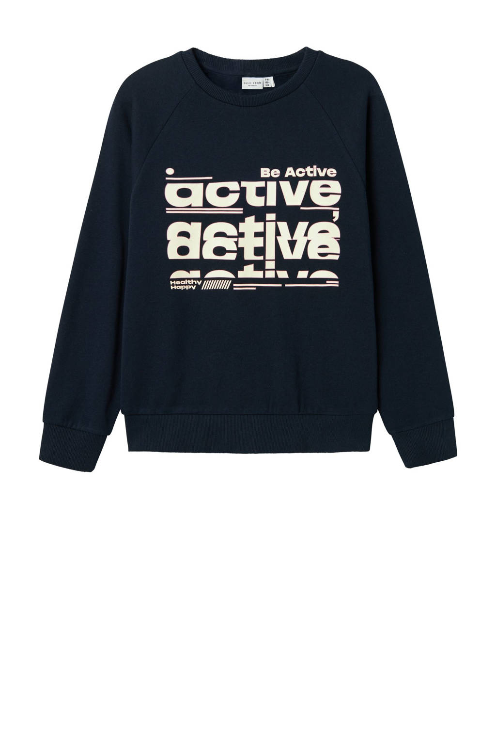 NAME IT sweater NKFVENUS met printopdruk donkerblauw
