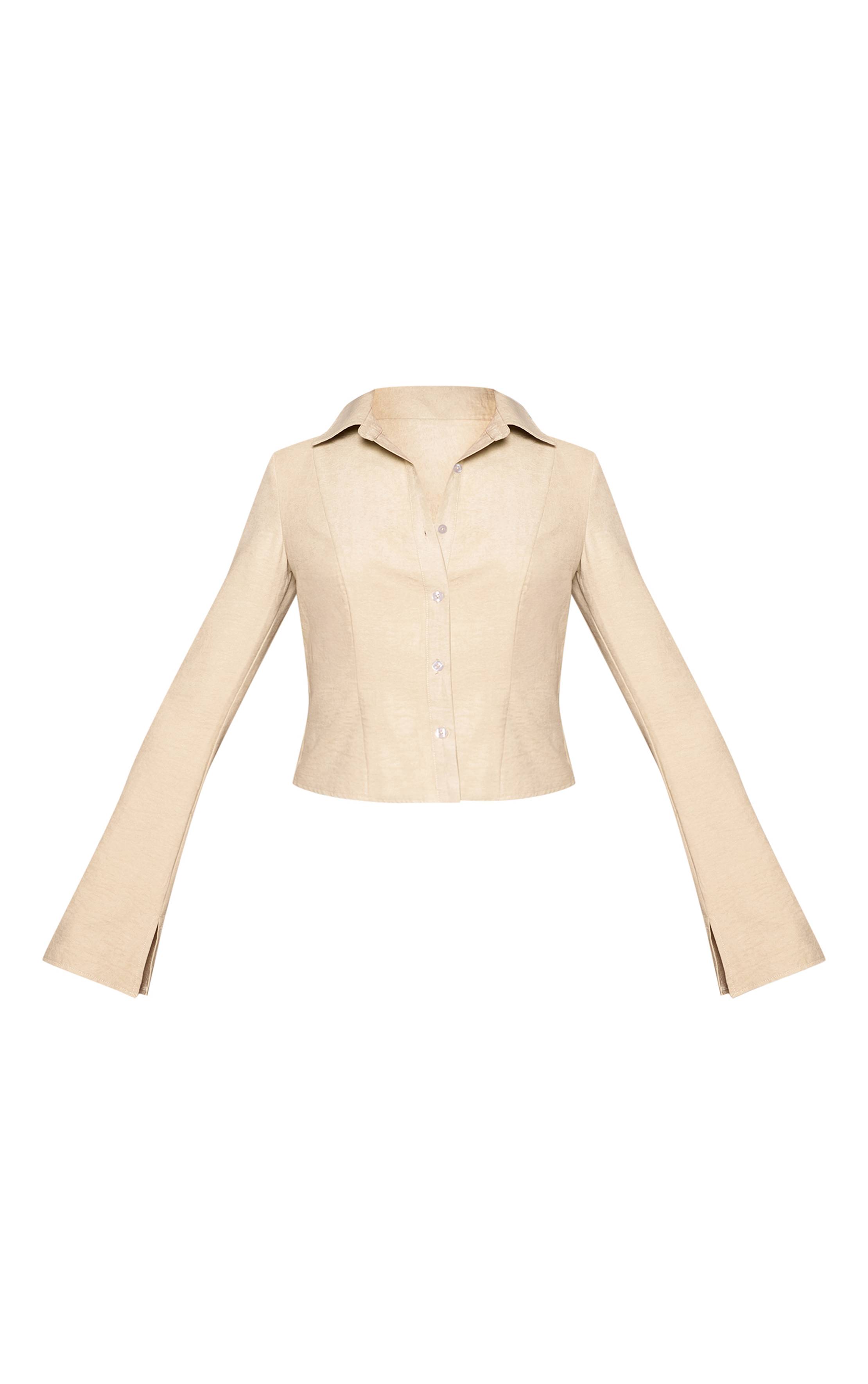 Vert Sauge Chemise Ajustée Peau De Pêche