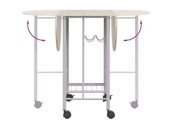 Ensemble de salle à manger pliable 5 pièces MDF