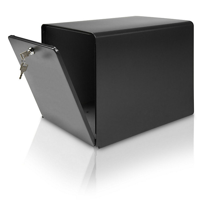 Boîte aux lettres 1 porte Burg Wätcher noire porte arrière vitrée